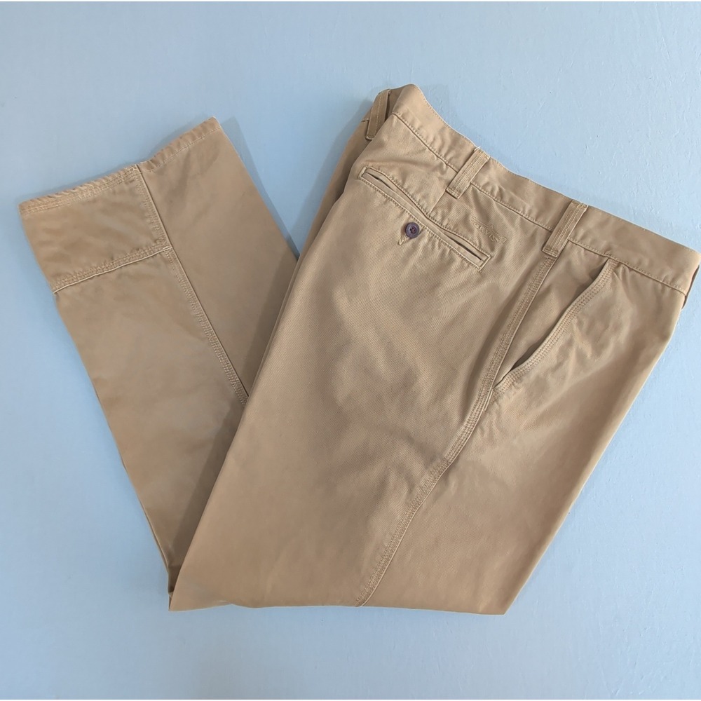 Orvis Trout Bum Chino Pants 40x30 Khaki Tan 100% Cotton Twill 6R5X Mens Stretch